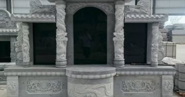 周口 芝麻灰高档墓碑，土墓，可定制