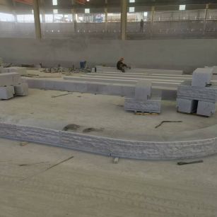 周口 芝麻白整石坐凳（光面+自然面）