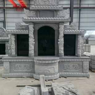周口 芝麻灰高档墓碑，土墓，可定制