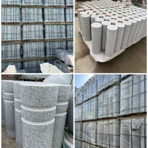 周口 芝麻白花岗岩挡车柱、隔离柱多少钱