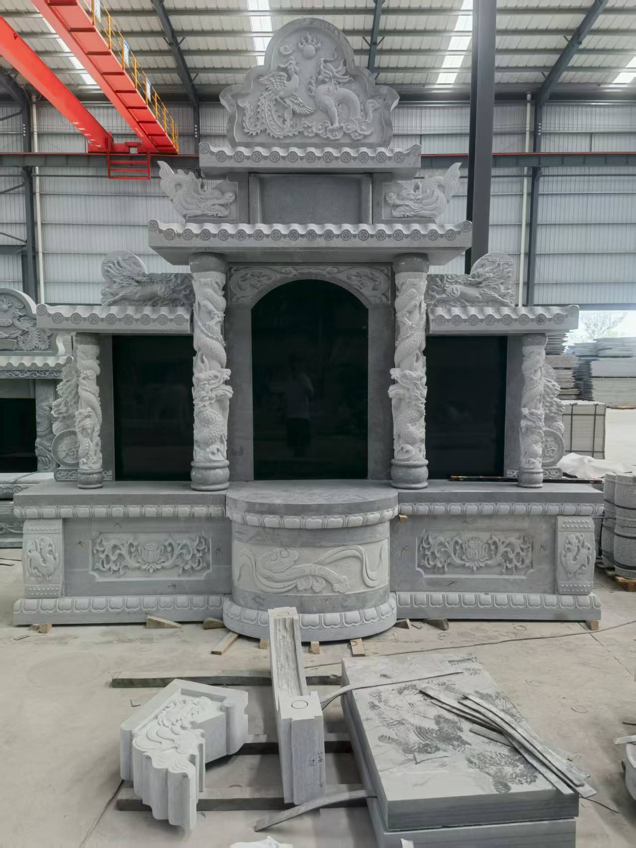 周口 芝麻灰高档墓碑，土墓，可定制